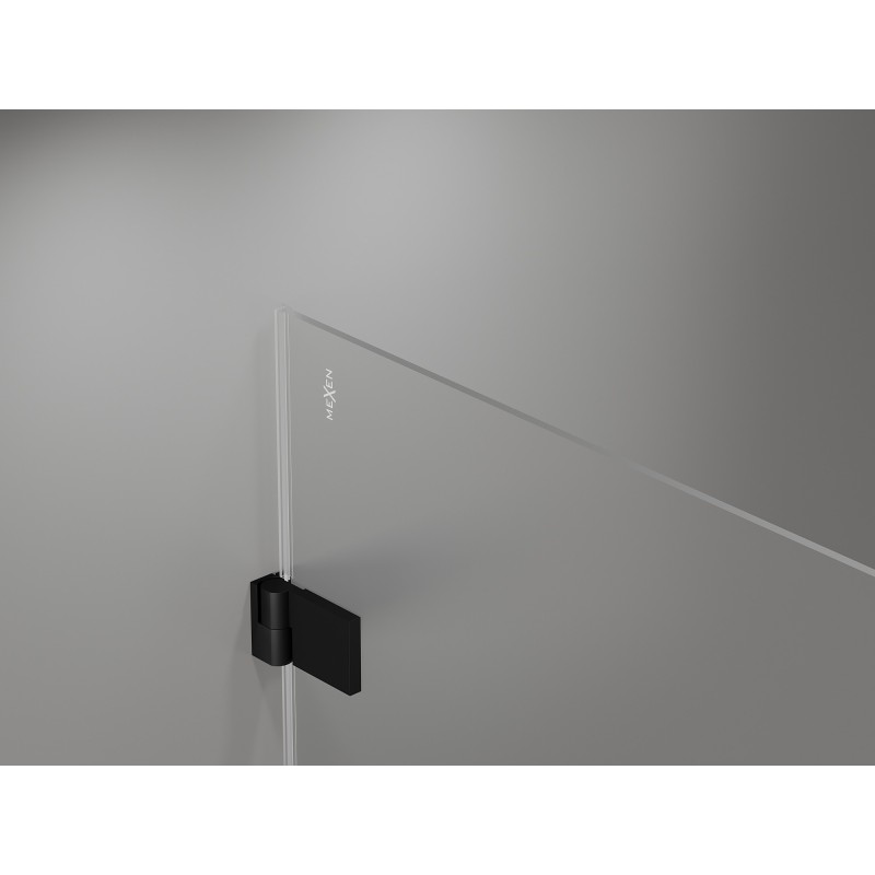 Mexen Lunar-B cabine de douche pivotante gauche 95 x 90 cm, transparent, noir - 832-095-090-70-00-L