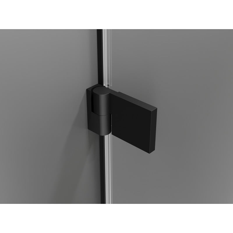 Mexen Lunar-B cabine de douche pivotante gauche 95 x 90 cm, transparent, noir - 832-095-090-70-00-L