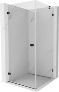Mexen Lunar-B cabine de douche pivotante gauche 100 x 100 cm, transparent, noir - 832-100-100-70-00-L