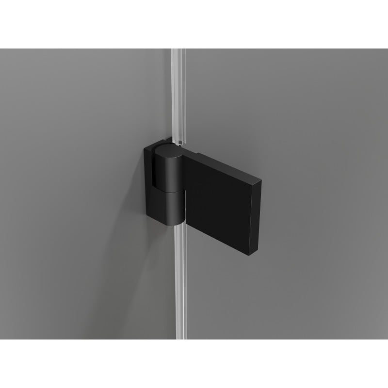 Mexen Lunar-B cabine de douche pivotante gauche 100 x 100 cm, transparent, noir - 832-100-100-70-00-L