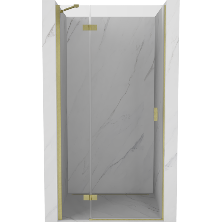 Mexen Mist-H porte de douche pivotante gauche 75 cm, transparent, or brossé - 8A5-075-000-55-00-L