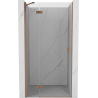 Mexen Mist-H porte de douche pivotante gauche 100 cm, transparent, cuivre brossé - 8A5-100-000-65-00-L