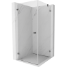 Cabine de douche pivotante gauche Mexen Lunar-B 70 x 70 cm, transparent, métal gun - 832-070-070-95-00-L