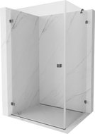 Cabine de douche pivotante gauche Mexen Lunar-B 75 x 70 cm, transparente, gun metal - 832-075-070-95-00-L