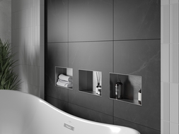 Mexen X-Wall-NR étagère encastrée sans rebord 30 x 20 cm, inox - 1911302010