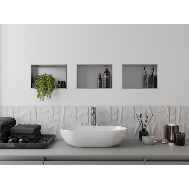Mexen X-Wall-NR niche sans rebord 30 x 20 cm, inox - 1911302010
