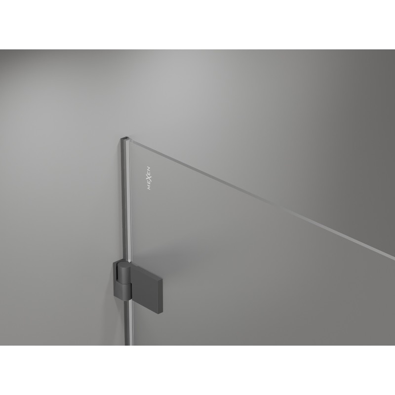 Mexen Lunar-B cabine de douche battante gauche 85 x 80 cm, transparent, gun metal - 832-085-080-95-00-L