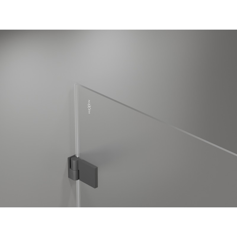 Mexen Lunar-B cabine de douche battante gauche 85 x 80 cm, transparent, gun metal - 832-085-080-95-00-L