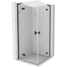 Mexen Mist-H L Duo cabine de douche pivotante 120 x 120 cm, transparent, noir - 8A5L-120L-120P-70-00