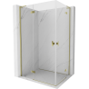 Mexen Mist-H L Duo cabine de douche pivotante 110 x 80 cm, transparent, or - 8A5L-110L-080P-50-00