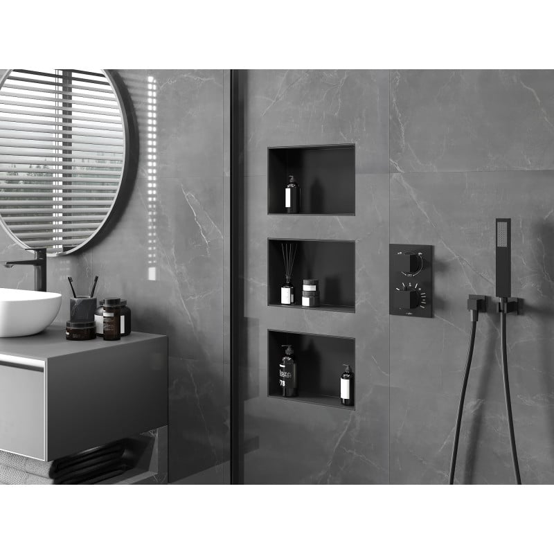 Mexen X-Wall-NR étagère encastrée sans rebord 30 x 20 cm, noir - 1971302010