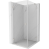 Mexen Lunar-B cabine de douche à charnière gauche 80 x 80 cm, transparent, nickel brossé - 832-080-080-97-00-L