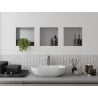 Mexen X-Wall-NR étagère encastrée sans rebord 30 x 30 cm, inox - 1911303010