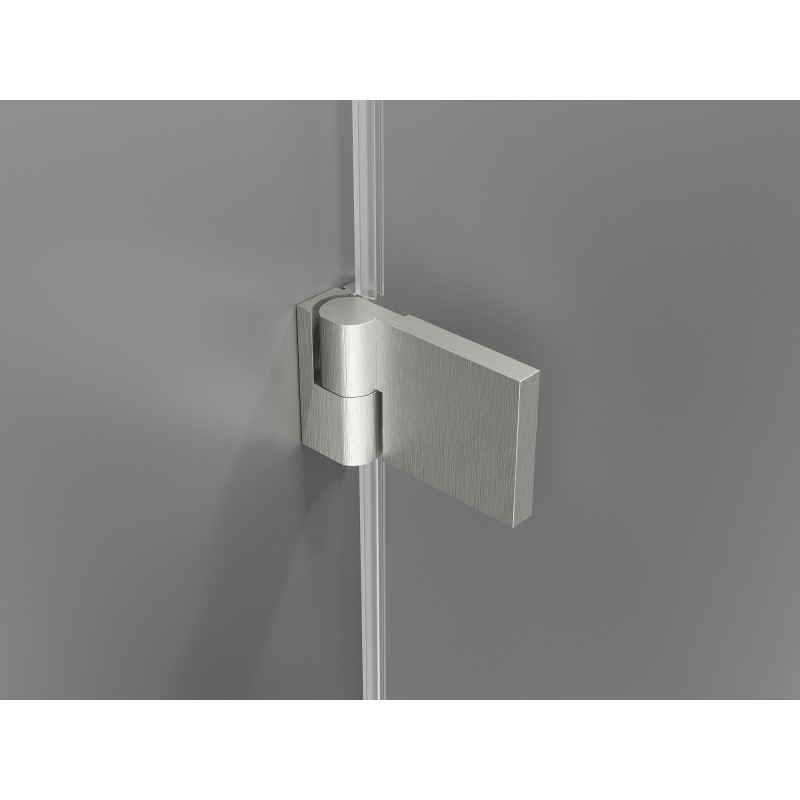 Mexen Lunar-B cabine de douche à charnière gauche 80 x 80 cm, transparent, nickel brossé - 832-080-080-97-00-L