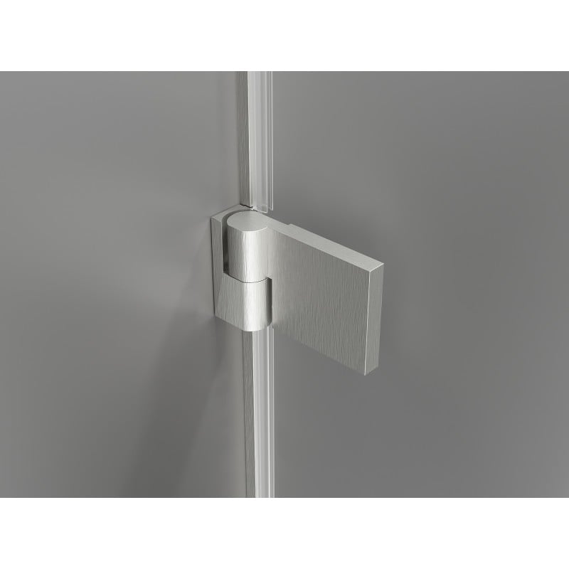 Mexen Lunar-B cabine de douche pivotante gauche 85 x 80 cm, transparent, nickel brossé - 832-085-080-97-00-L