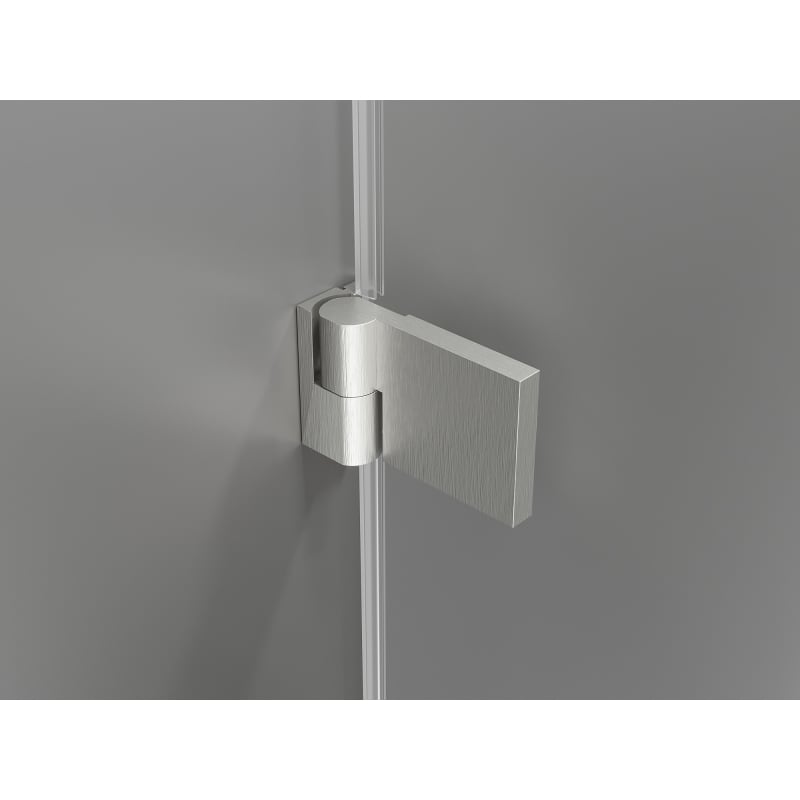 Mexen Lunar-B cabine de douche pivotante gauche 90 x 80 cm, transparent, nickel brossé - 832-090-080-97-00-L
