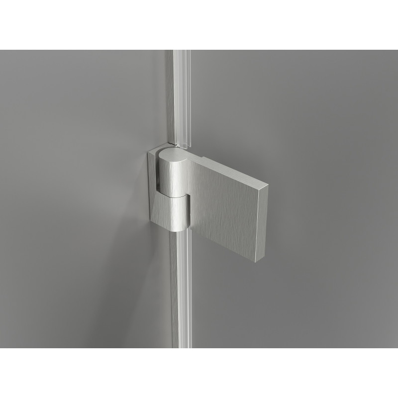 Mexen Lunar-B cabine de douche pivotante gauche 90 x 80 cm, transparent, nickel brossé - 832-090-080-97-00-L