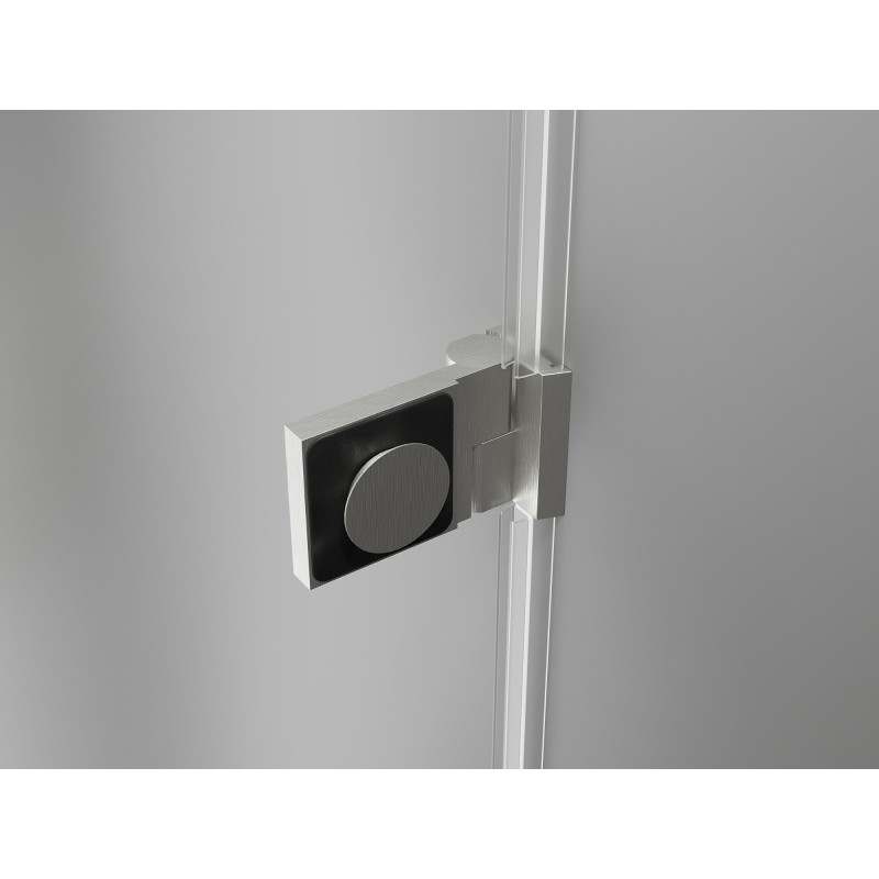 Mexen Lunar-B cabine de douche pivotante gauche 90 x 80 cm, transparent, nickel brossé - 832-090-080-97-00-L