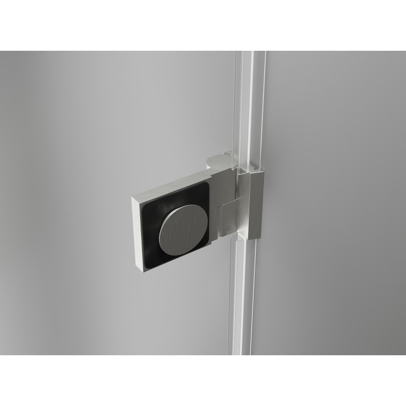 Mexen Lunar-B cabine de douche pivotante gauche 100 x 80 cm, transparent, nickel brossé - 832-100-080-97-00-L