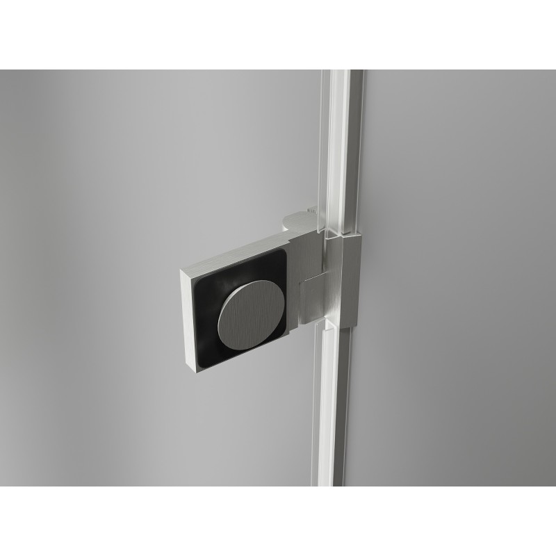 Mexen Lunar-B cabine de douche pivotante gauche 100 x 80 cm, transparent, nickel brossé - 832-100-080-97-00-L