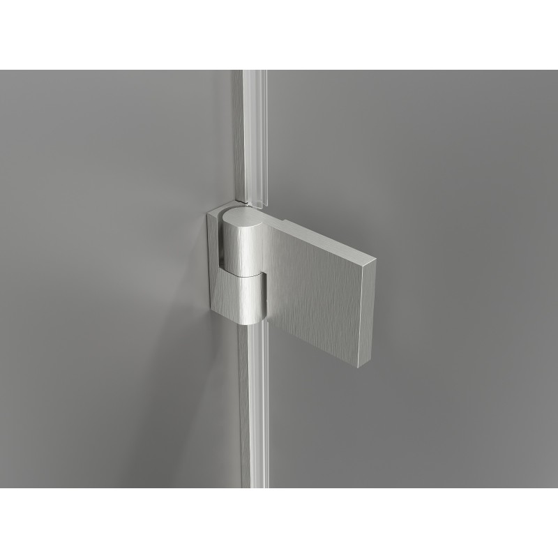 Mexen Lunar-B cabine de douche pivotante gauche 90 x 90 cm, transparent, nickel brossé - 832-090-090-97-00-L