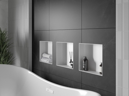 Mexen X-Wall-NR étagère encastrée sans collerette 30 x 30 cm, blanche - 1921303010