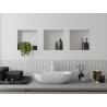 Mexen X-Wall-NR étagère encastrée sans collerette 30 x 30 cm, blanche - 1921303010