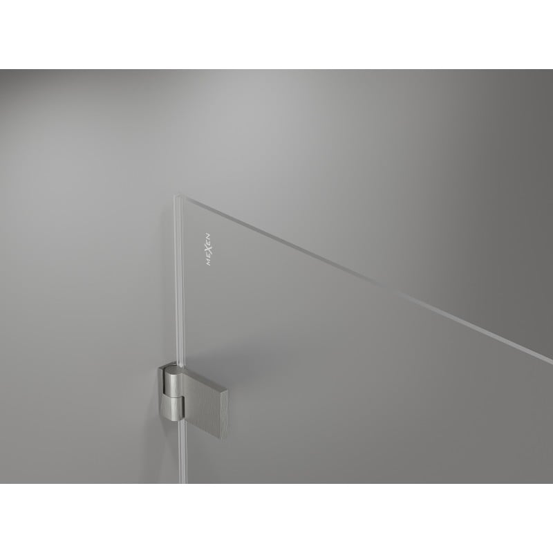 Mexen Lunar-B cabine de douche pivotante gauche 100 x 100 cm, transparent, nickel brossé - 832-100-100-97-00-L