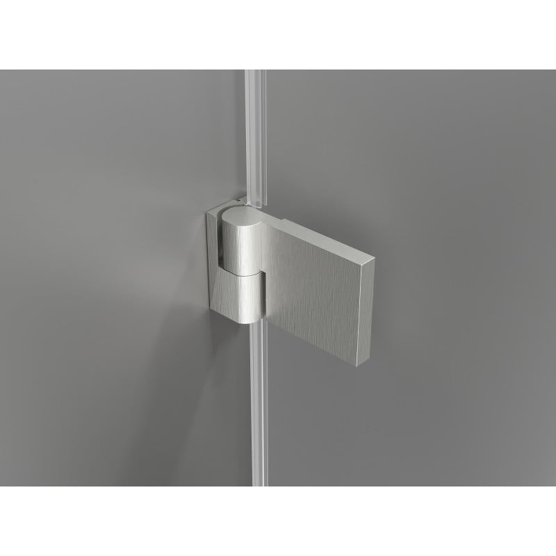 Mexen Lunar-B cabine de douche pivotante gauche 100 x 100 cm, transparent, nickel brossé - 832-100-100-97-00-L