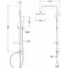 Mexen X62 colonne de douche, gris canon brossé - 798626291-66