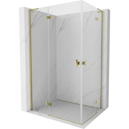 Mexen Mist-H L Duo cabine de douche pivotante gauche 110 x 95 cm, transparent, or - 8A5L-110L-095P-50-00