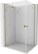 Mexen Mist-H L Duo cabine de douche pivotante 80 x 100 cm, transparent, or - 8A5L-080L-100P-50-00