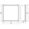 Mexen X-Wall-NR étagère encastrée sans bride 30 x 30 cm, inox - 1911303010