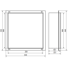 Mexen X-Wall-NR étagère encastrée sans rebord 30 x 30 cm, inox - 1911303010