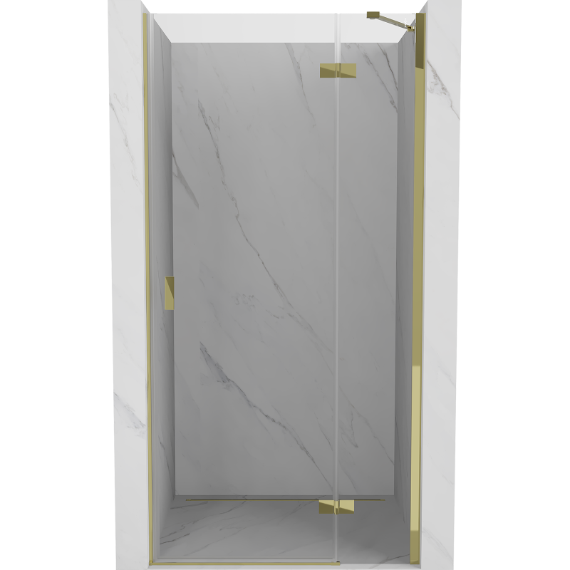 Mexen Mist-H porte de douche pivotante droite 115 cm, transparente, dorée - 8A5-115-000-50-00-P