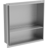 Mexen X-Wall-NR étagère encastrée sans rebord avec étagère 30 x 30 cm, inox - 1911303010S