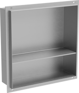 Mexen X-Wall-NR étagère encastrée sans rebord avec étagère 30 x 30 cm, inox - 1911303010S