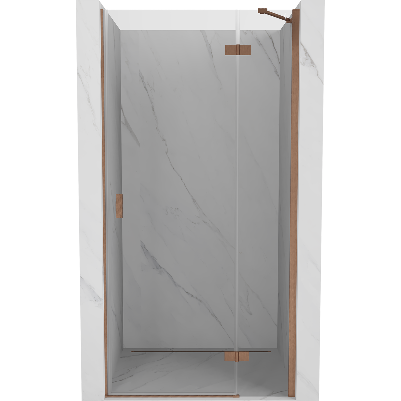 Mexen Mist-H porte de douche pivotante droite 105 cm, transparent, cuivre brossé - 8A5-105-000-65-00-P