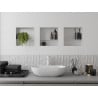 Mexen X-Wall-NR étagère encastrée sans collerette avec étagère 30 x 30 cm, blanc - 1921303010S