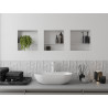 Mexen X-Wall-NR niche murale sans bride avec étagère 30 x 30 cm, blanche - 1921303010S