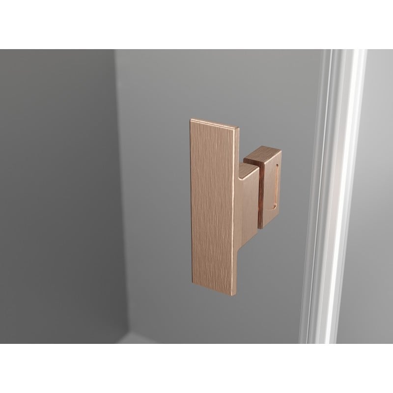 Mexen Mist-H porte de douche pivotante droite 110 cm, transparent, cuivre brossé - 8A5-110-000-65-00-P