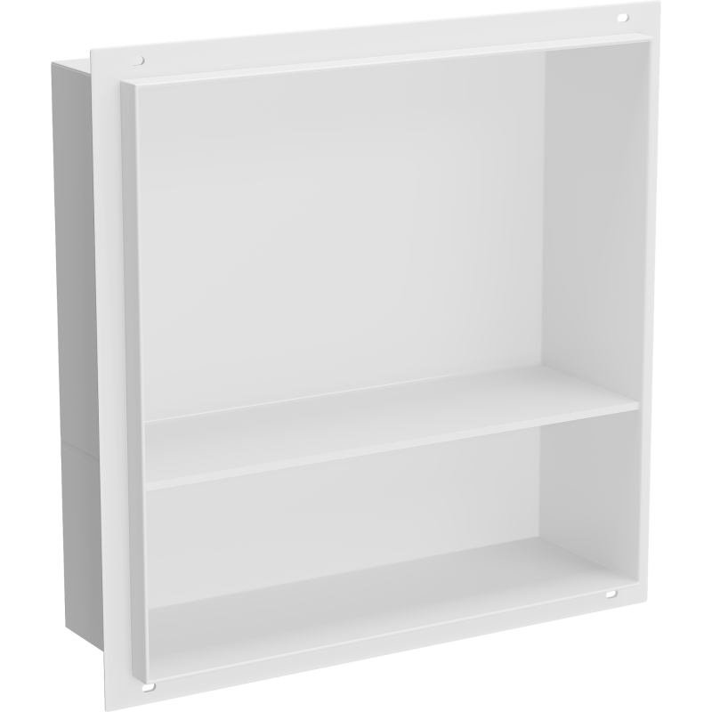 Mexen X-Wall-NR étagère encastrée sans collerette avec étagère 30 x 30 cm, blanc - 1921303010S