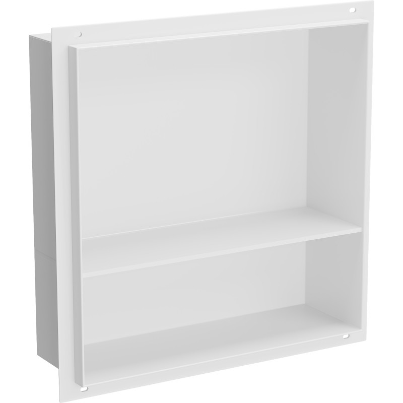 Mexen X-Wall-NR niche murale sans bride avec étagère 30 x 30 cm, blanche - 1921303010S