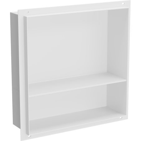 Mexen X-Wall-NR étagère encastrée sans collerette avec étagère 30 x 30 cm, blanc - 1921303010S