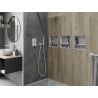 Mexen X-Wall-NR étagère encastrée sans collerette avec étagère 30 x 30 cm, blanc - 1921303010S