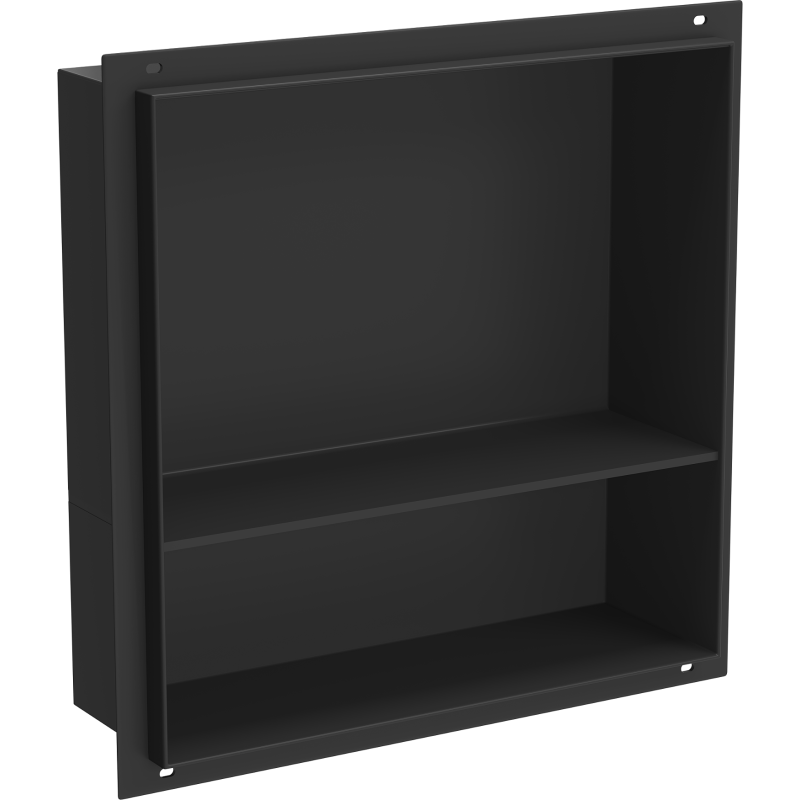 Mexen X-Wall-NR étagère encastrée sans rebord avec plateau 30 x 30 cm, noir - 1971303010S
