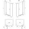 Mexen Mist-H porte de douche battante gauche 120 cm, transparent, chrome - 8A5-120-001-01-00-L