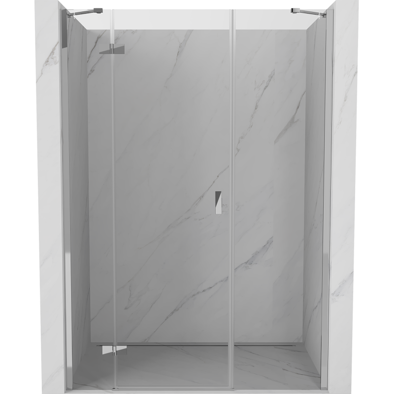 Mexen Mist-H portes de douche pivotantes gauche 140 cm, transparent, chrome - 8A5-140-001-01-00-L