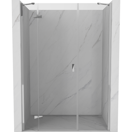 Mexen Mist-H porte de douche pivotante gauche 140 cm, transparent, chrome - 8A5-140-001-01-00-L