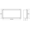 Mexen X-Wall-NR étagère encastrée sans collerette 45 x 20 cm, inox - 1911452010